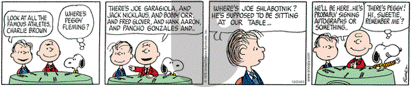 Peanuts on Tuesday December 23, 2003 Comic Strip