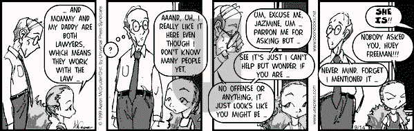 The Boondocks - Tuesday September 14, 1999 Comic Strip