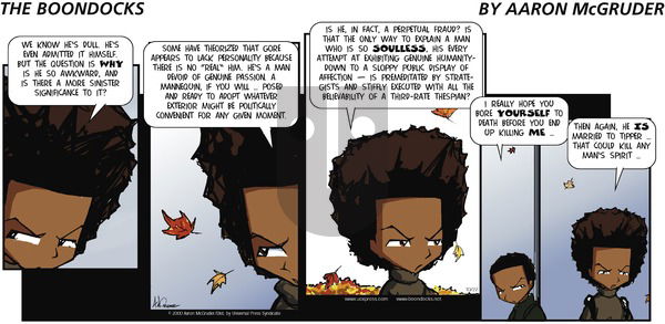 The Boondocks - Sunday October 22, 2000 Comic Strip