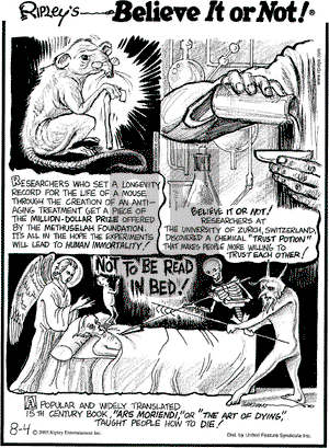 Ripley's Believe It or Not on Thursday August 4, 2005 Comic Strip