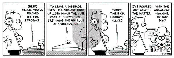 FoxTrot on Wednesday February 27, 2002 Comic Strip