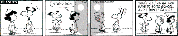 Peanuts - Tuesday September 10, 1963 Comic Strip
