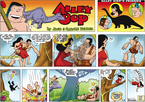 Alley Oop on Sunday April 6, 2008 Comic Strip