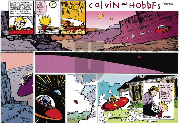 Calvin and Hobbes - Sunday September 17, 2023 Comic Strip