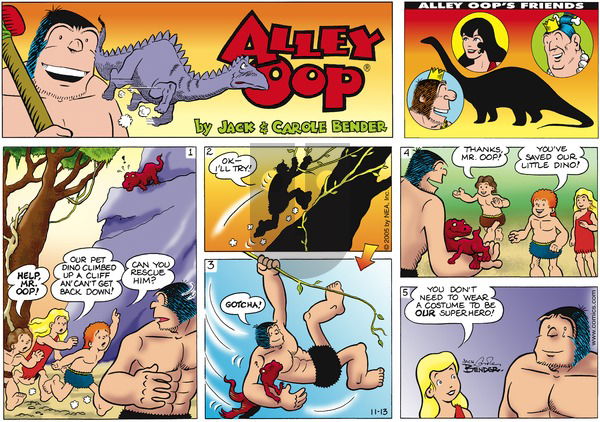 Alley Oop on Sunday November 13, 2005 Comic Strip