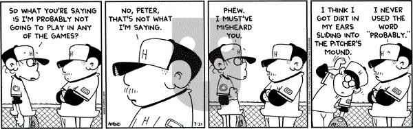 FoxTrot on Monday March 21, 2005 Comic Strip