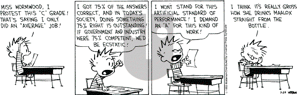 Calvin and Hobbes - Wednesday March 24, 1993 Comic Strip