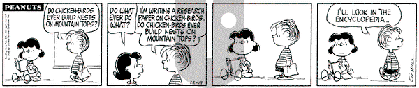 Peanuts on Thursday December 19, 1968 Comic Strip