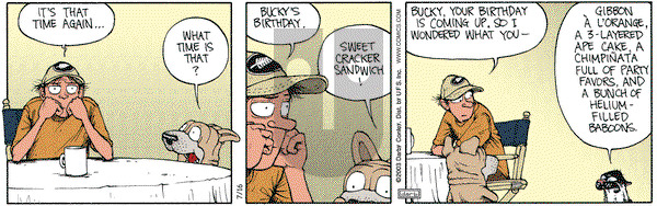 Get Fuzzy on Wednesday July 16, 2003 Comic Strip