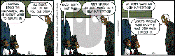 The Boondocks on Thursday December 1, 2005 Comic Strip