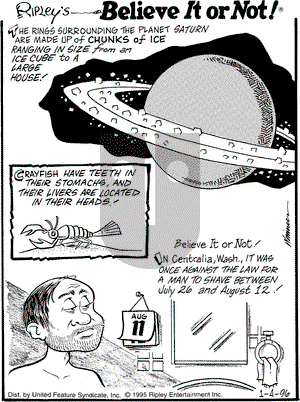 Ripley's Believe It or Not on Saturday October 25, 1997 Comic Strip