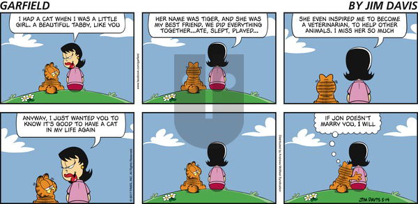 Garfield on Sunday May 14, 2017 Comic Strip