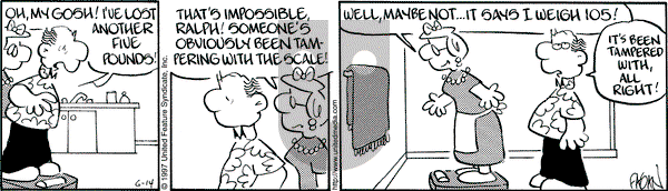 Drabble on Saturday June 14, 1997 Comic Strip