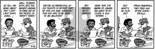 Doonesbury on Wednesday April 26, 1978 Comic Strip