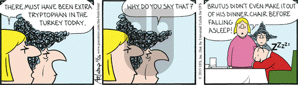 The Born Loser on Thursday November 26, 2015 Comic Strip