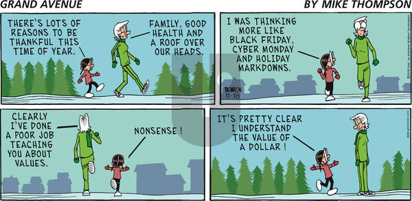 Grand Avenue on Sunday November 18, 2018 Comic Strip