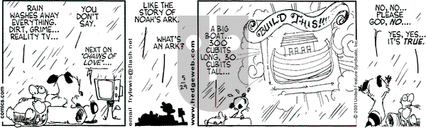 Over the Hedge on Tuesday May 29, 2001 Comic Strip