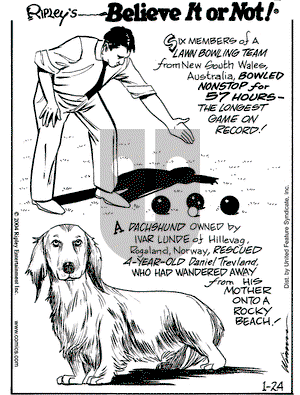 Ripley's Believe It or Not on Saturday January 24, 2004 Comic Strip