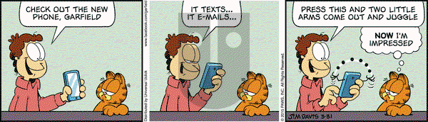 Garfield on Tuesday March 31, 2015 Comic Strip