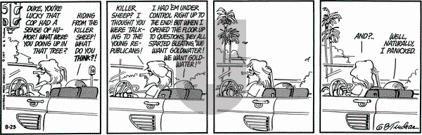 Doonesbury on Tuesday August 23, 1977 Comic Strip