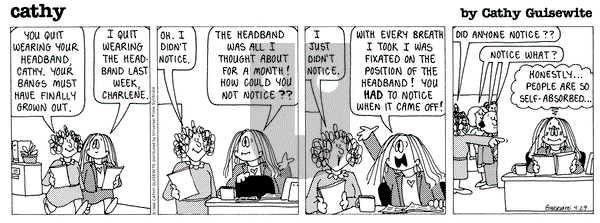 Cathy Classics on Monday April 29, 1996 Comic Strip