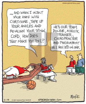 In the Bleachers - Friday February 16, 2007 Comic Strip