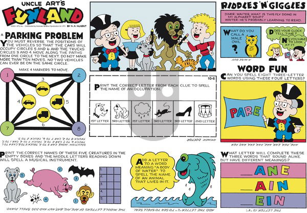 Uncle Art's Funland on Sunday October 6, 2024 Comic Strip