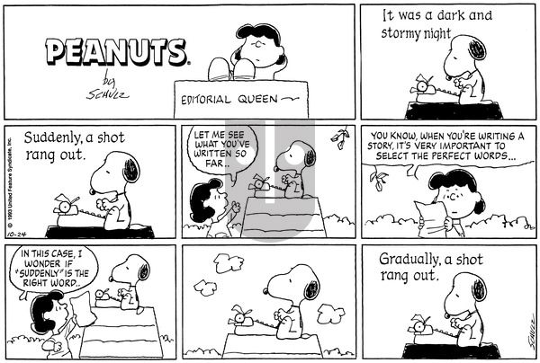 Peanuts on Sunday October 24, 1993 Comic Strip