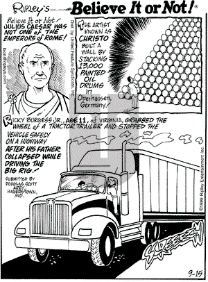 Ripley's Believe It or Not on Saturday August 4, 2001 Comic Strip