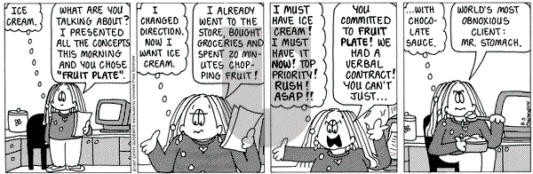 Cathy Classics on Tuesday August 5, 1997 Comic Strip