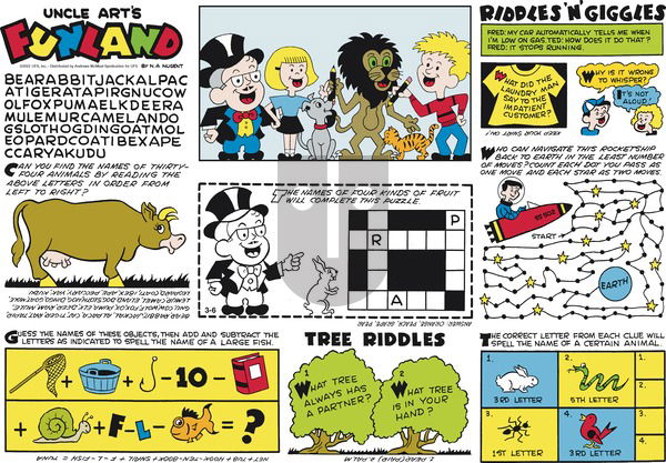 Uncle Art's Funland on Sunday March 6, 2022 Comic Strip
