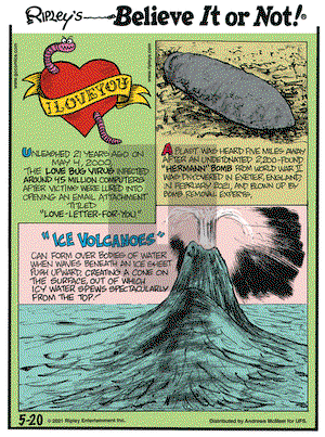 Ripley's Believe It or Not on Thursday May 20, 2021 Comic Strip