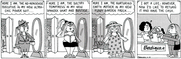 Cathy Classics on Thursday May 18, 1995 Comic Strip