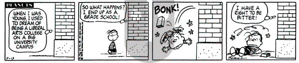 Peanuts on Tuesday May 13, 1975 Comic Strip
