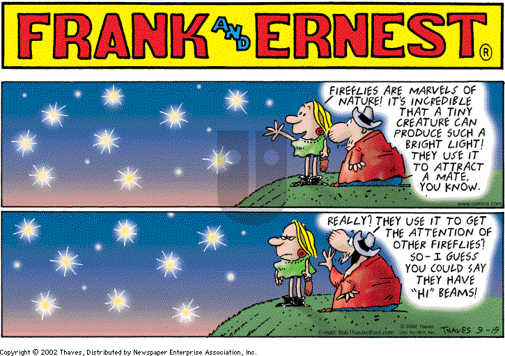 Frank and Ernest on Sunday September 15, 2002 Comic Strip