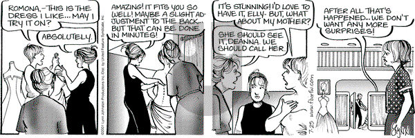 For Better or For Worse on Wednesday July 25, 2001 Comic Strip