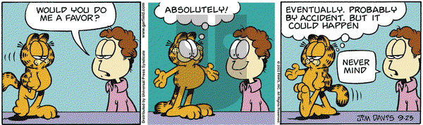 Garfield - Monday September 23, 2002 Comic Strip