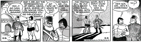 Alley Oop on Saturday December 8, 1956 Comic Strip