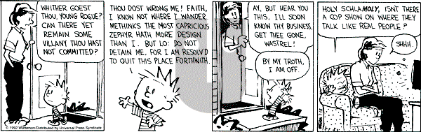 Calvin and Hobbes - Saturday July 18, 1992 Comic Strip