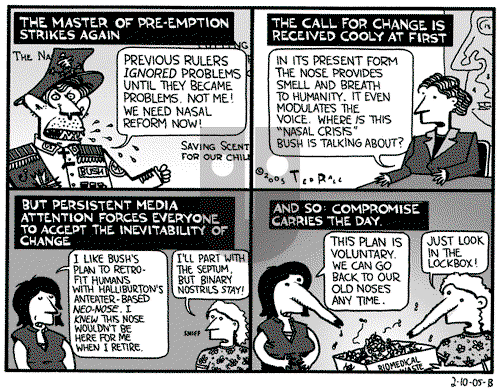 Ted Rall on Saturday February 12, 2005 Comic Strip