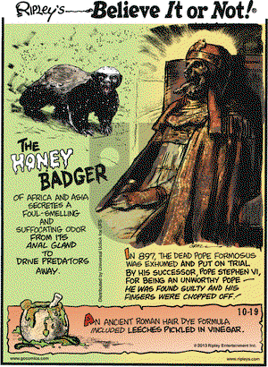 Ripley's Believe It or Not on Saturday October 19, 2013 Comic Strip
