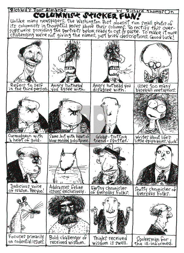 Richard's Poor Almanac on Friday November 6, 2015 Comic Strip