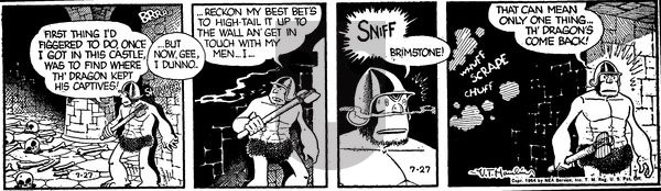 Alley Oop on Tuesday July 27, 1954 Comic Strip