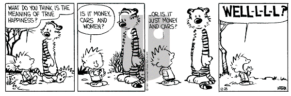 Calvin and Hobbes - Monday December 28, 1987 Comic Strip