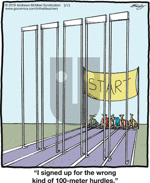 In the Bleachers on Wednesday March 13, 2019 Comic Strip