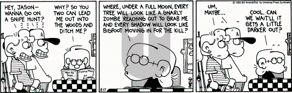 FoxTrot on Tuesday August 17, 1993 Comic Strip