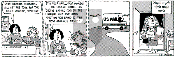 Cathy Classics on Monday March 8, 1993 Comic Strip
