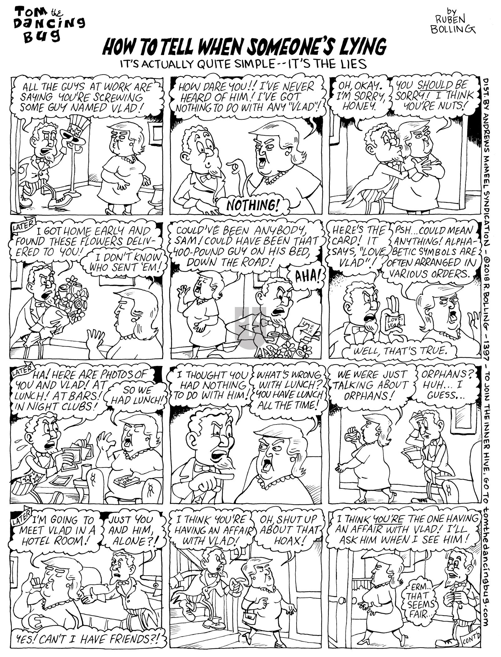Tom the Dancing Bug - Monday July 16, 2018 Comic Strip