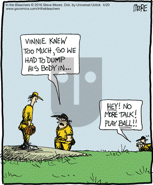 In the Bleachers on Wednesday April 20, 2016 Comic Strip