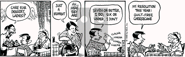 Betty on Saturday January 2, 1999 Comic Strip